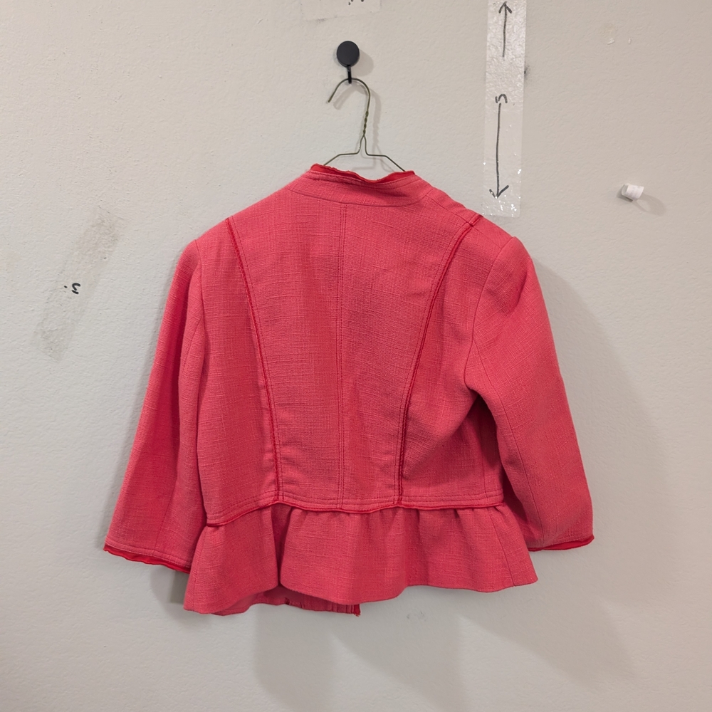 White House Black Market Coral Textured Jacket - Picture 2 of 14